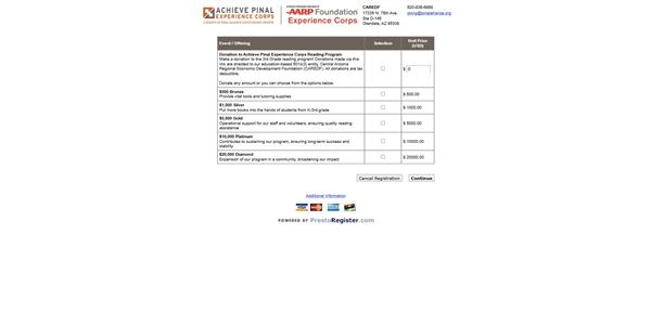 CAREDF registration form