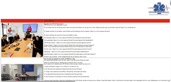 CPR Florida registration form