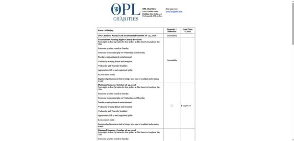 OPL Charities registration form